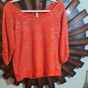 Xhilaration Vibrant Orange Knit Top